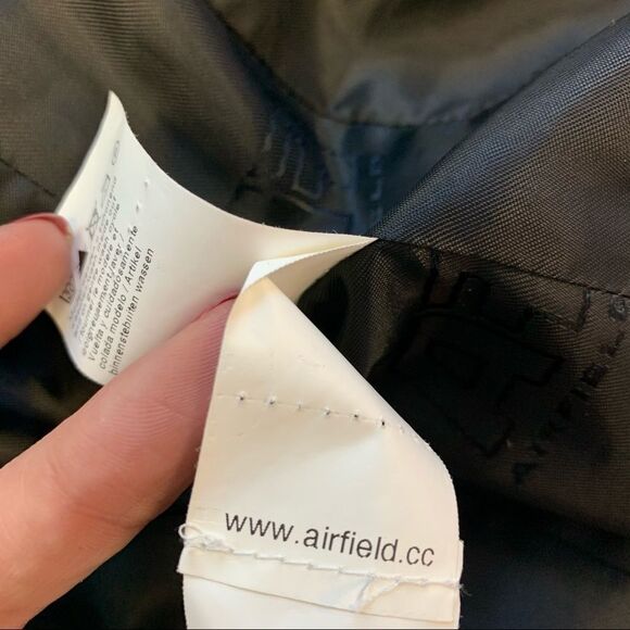 AIRFIELD black blue striped blazer jacket Sz 6 - Picture 7 of 8